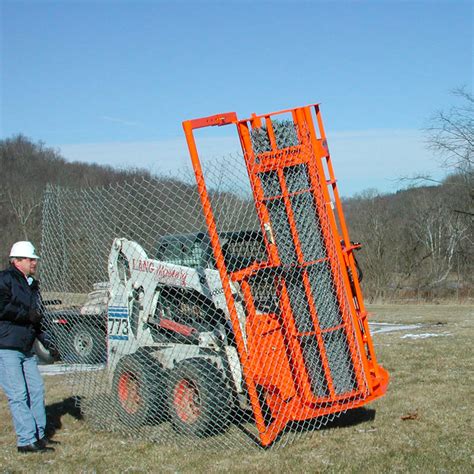 skid steer fence installer 36 diameter for chain link fence|chainlink fence hog.